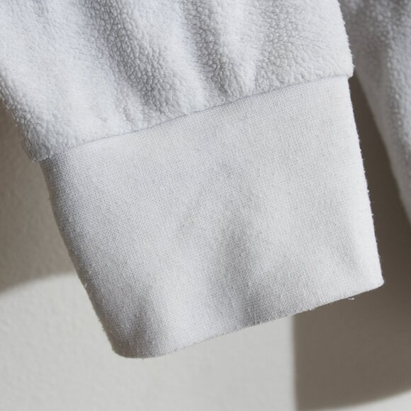 Faherty Reverse Beach Fleece Full Zip Up Hoodie Jacket White Cotton Size Medium - Picture 11 of 16